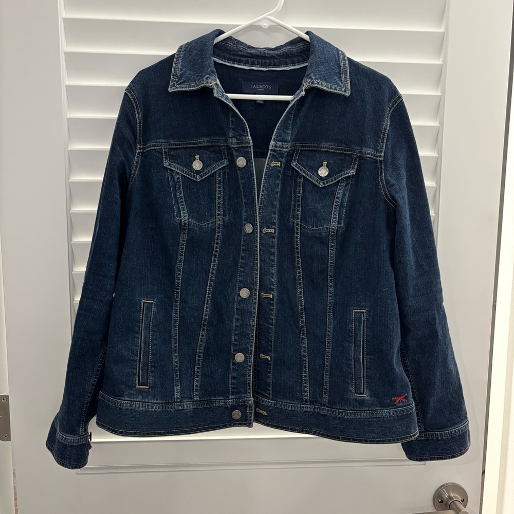 Talbots Classic Jean Jacket. Dark Wash. Size X. Excellent Condition.